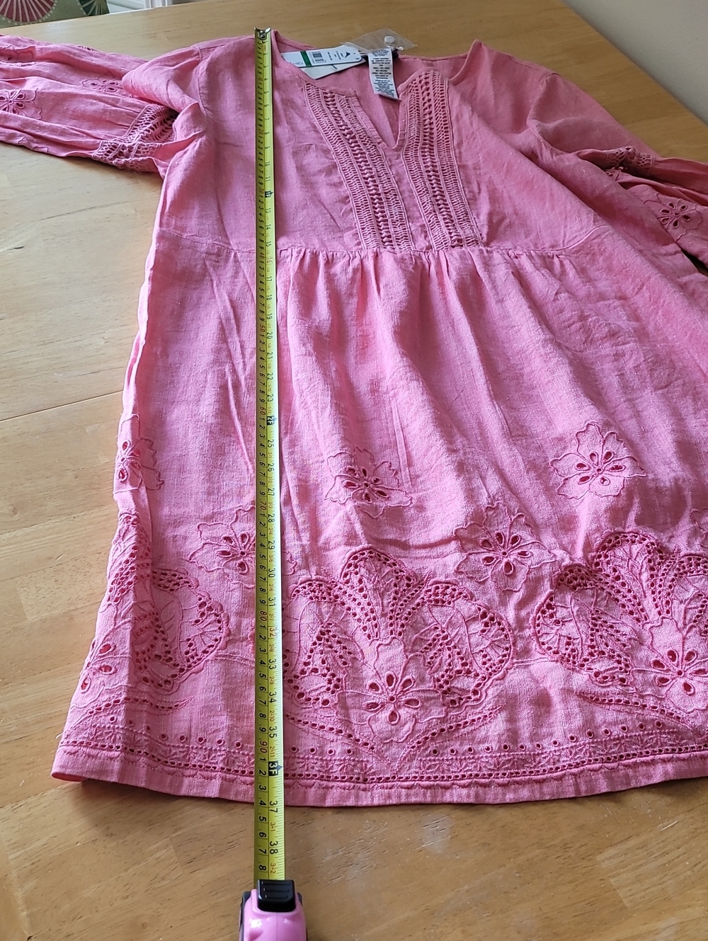 TOMMY BAHAMA St. Lucia Linen-blend Split-neck Dress in Coral Coast - Picture 12 of 15